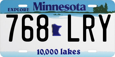MN license plate 768LRY