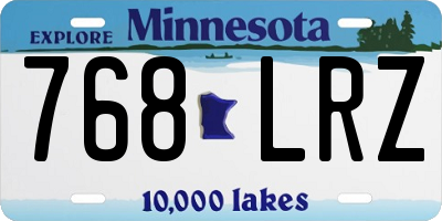 MN license plate 768LRZ