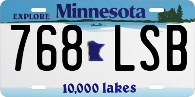 MN license plate 768LSB