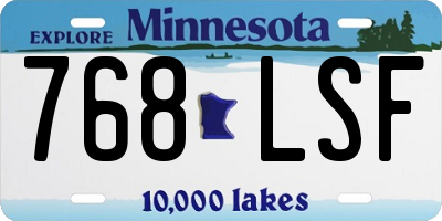 MN license plate 768LSF