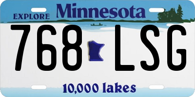 MN license plate 768LSG