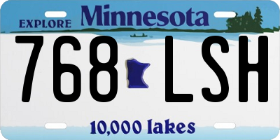 MN license plate 768LSH