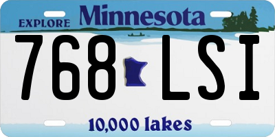 MN license plate 768LSI