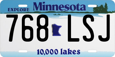 MN license plate 768LSJ