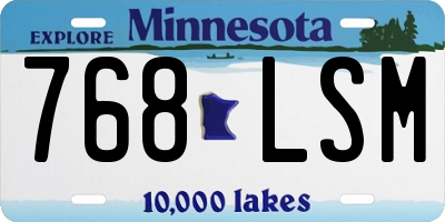 MN license plate 768LSM