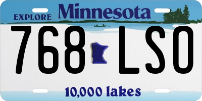 MN license plate 768LSO