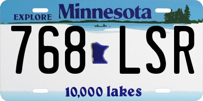MN license plate 768LSR