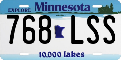 MN license plate 768LSS