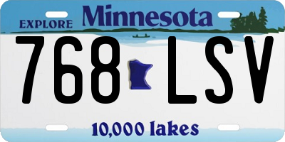 MN license plate 768LSV