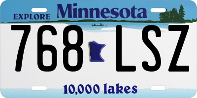 MN license plate 768LSZ