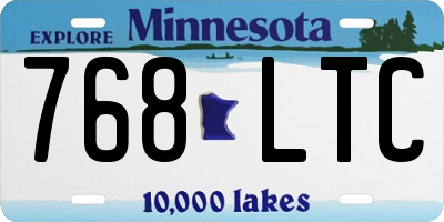 MN license plate 768LTC