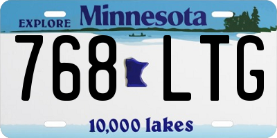 MN license plate 768LTG