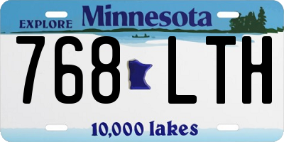 MN license plate 768LTH