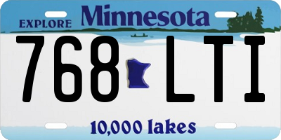 MN license plate 768LTI