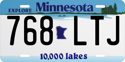MN license plate 768LTJ