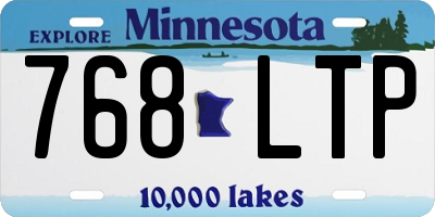 MN license plate 768LTP