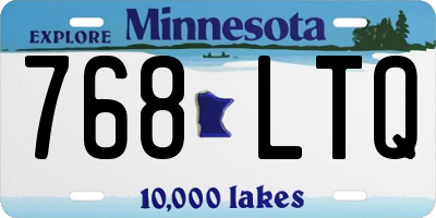MN license plate 768LTQ