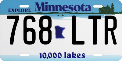 MN license plate 768LTR