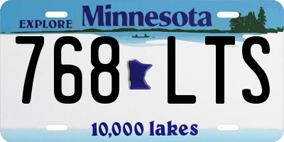 MN license plate 768LTS