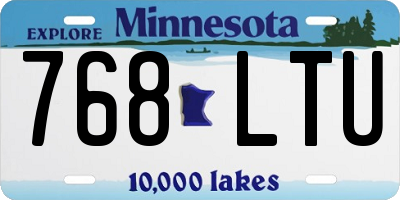 MN license plate 768LTU
