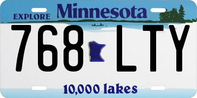 MN license plate 768LTY
