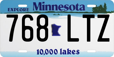 MN license plate 768LTZ