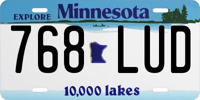 MN license plate 768LUD