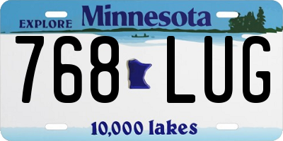 MN license plate 768LUG