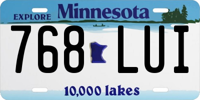 MN license plate 768LUI