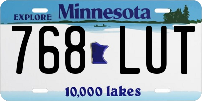 MN license plate 768LUT
