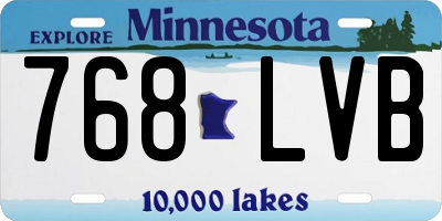 MN license plate 768LVB