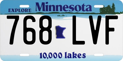 MN license plate 768LVF
