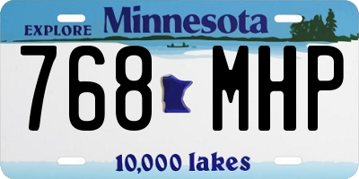 MN license plate 768MHP
