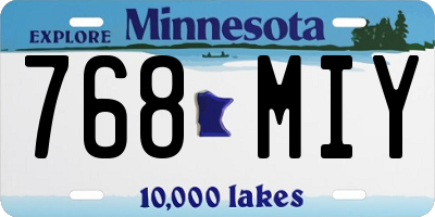 MN license plate 768MIY