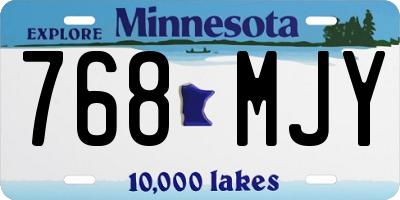 MN license plate 768MJY