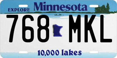 MN license plate 768MKL