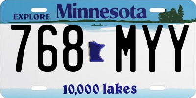 MN license plate 768MYY