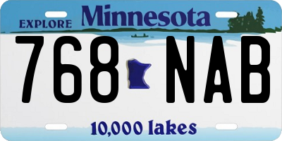 MN license plate 768NAB