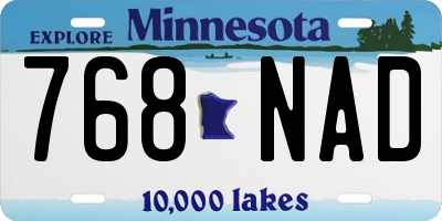 MN license plate 768NAD