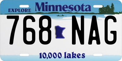 MN license plate 768NAG