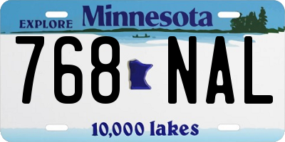 MN license plate 768NAL