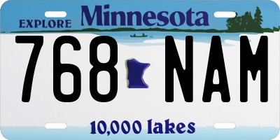 MN license plate 768NAM