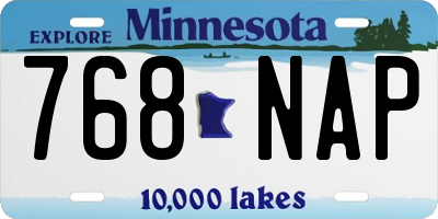 MN license plate 768NAP