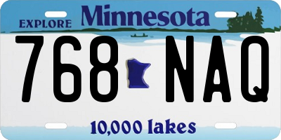 MN license plate 768NAQ