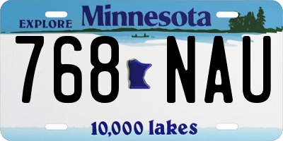 MN license plate 768NAU