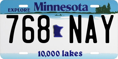 MN license plate 768NAY
