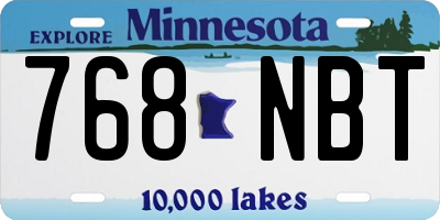 MN license plate 768NBT