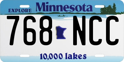 MN license plate 768NCC