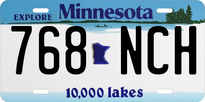 MN license plate 768NCH