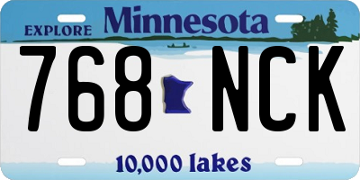 MN license plate 768NCK